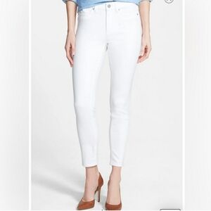 Vince Camuto Jeans Womens 29/8 White Denim Skinny Ankle Mid-Rise Stretch Modern